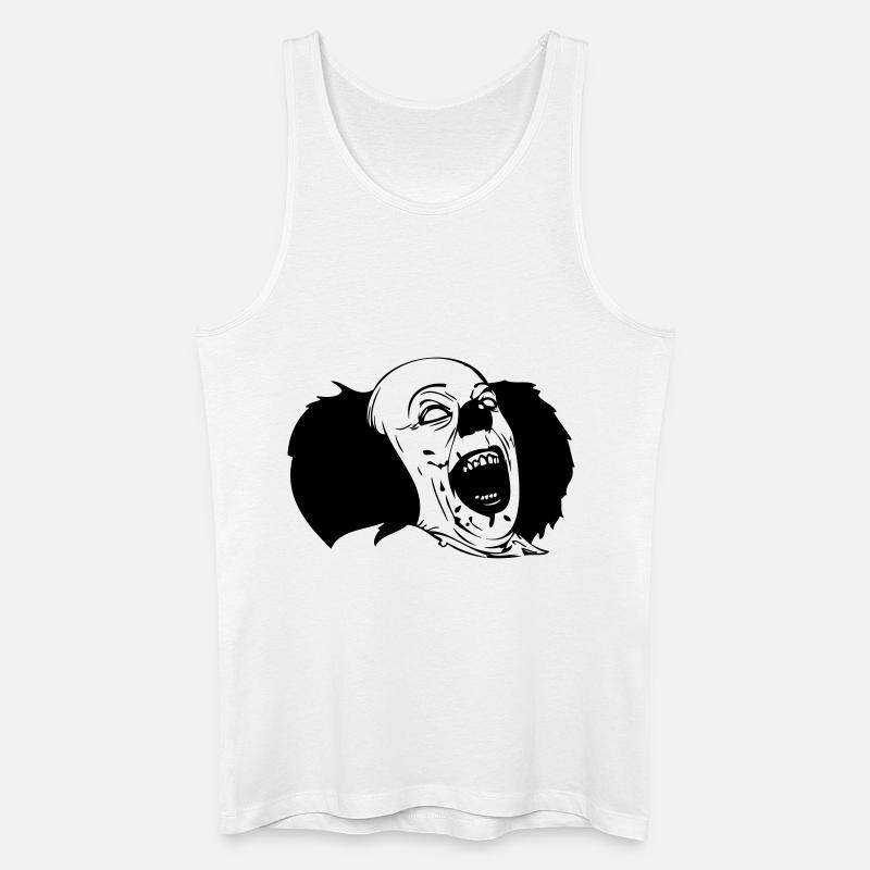Evil Clown Black & White - Männer Bio Tank Top - Weiß