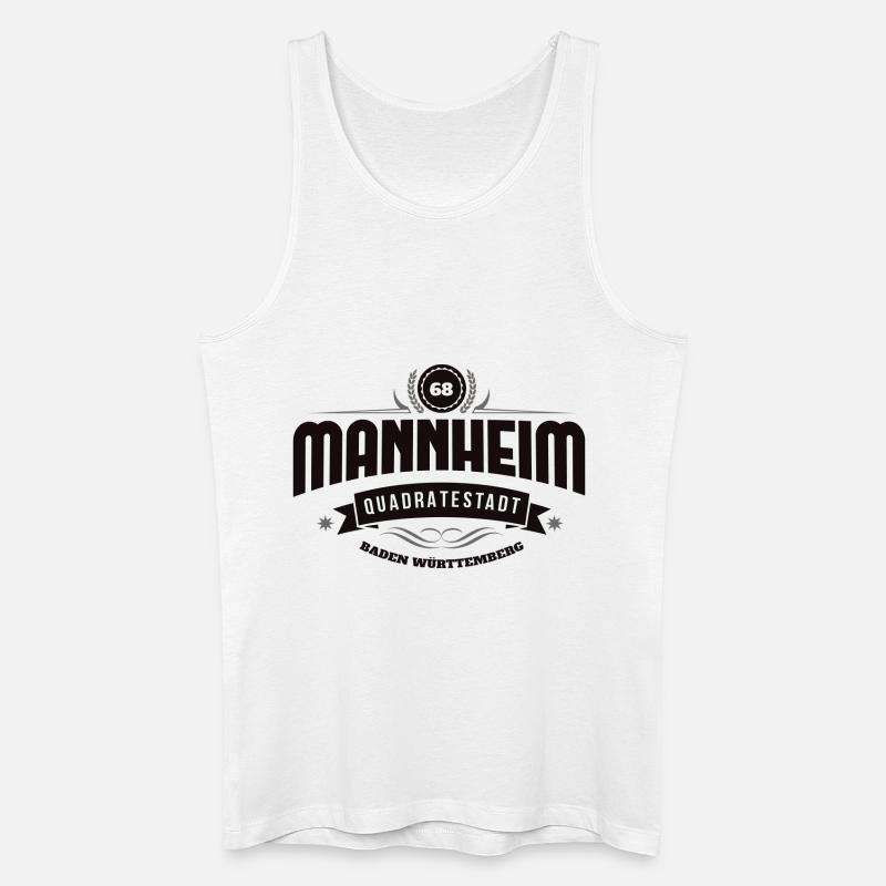 Mannheim-68 - Männer Bio Tank Top - Weiß