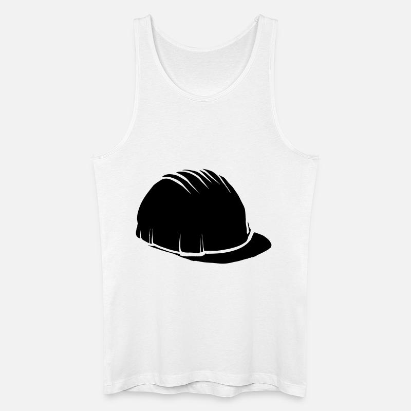 Schutzhelm - Männer Bio Tank Top - Weiß