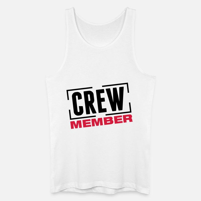 crew_member_design_bs2 - Männer Bio Tank Top - Weiß