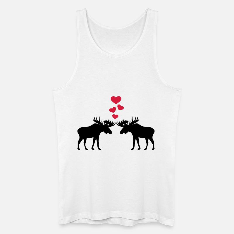 Elch - Männer Bio Tank Top - Weiß