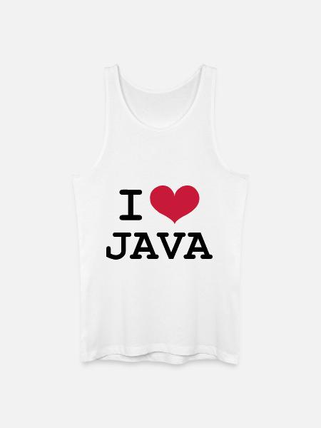 I Love Java - Débardeur bio Homme - blanc