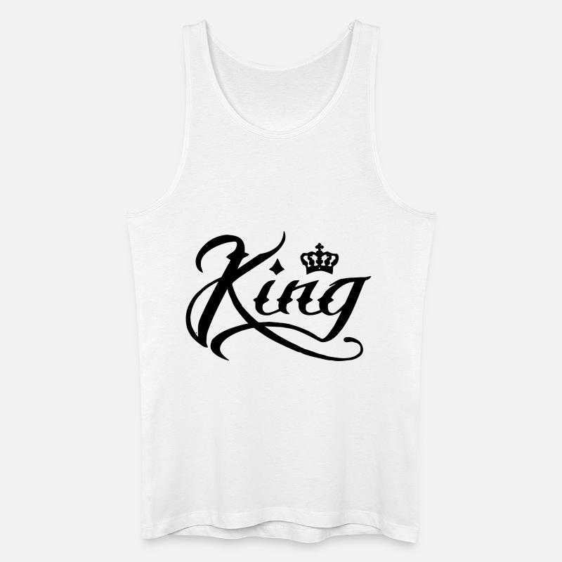 king - Männer Bio Tank Top - Weiß