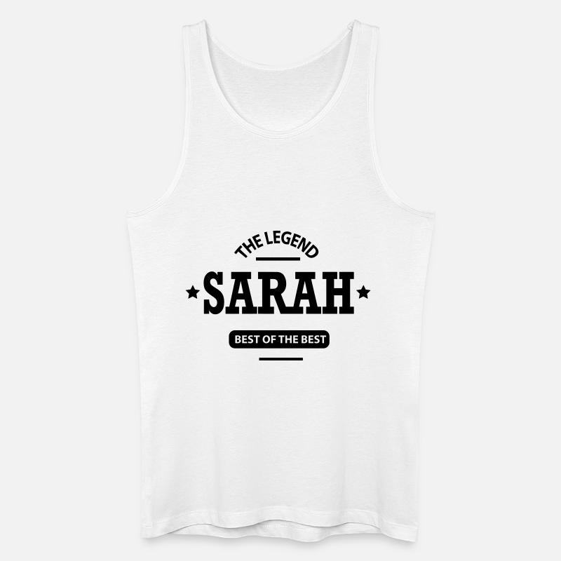 sarah - Männer Bio Tank Top - Weiß