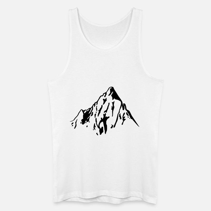 Felsiger Berggipfel - Männer Bio Tank Top - Weiß