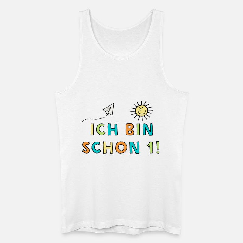 Ich bin schon eins - Männer Bio Tank Top - Weiß