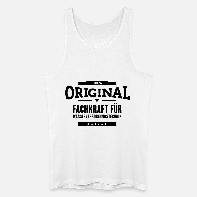 Wasserversorgungstechnik - Männer Bio Tank Top - Weiß