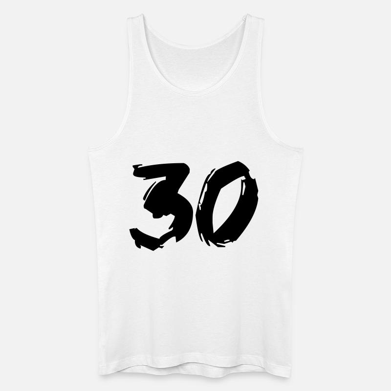 Brushed 30 - Männer Bio Tank Top - Weiß
