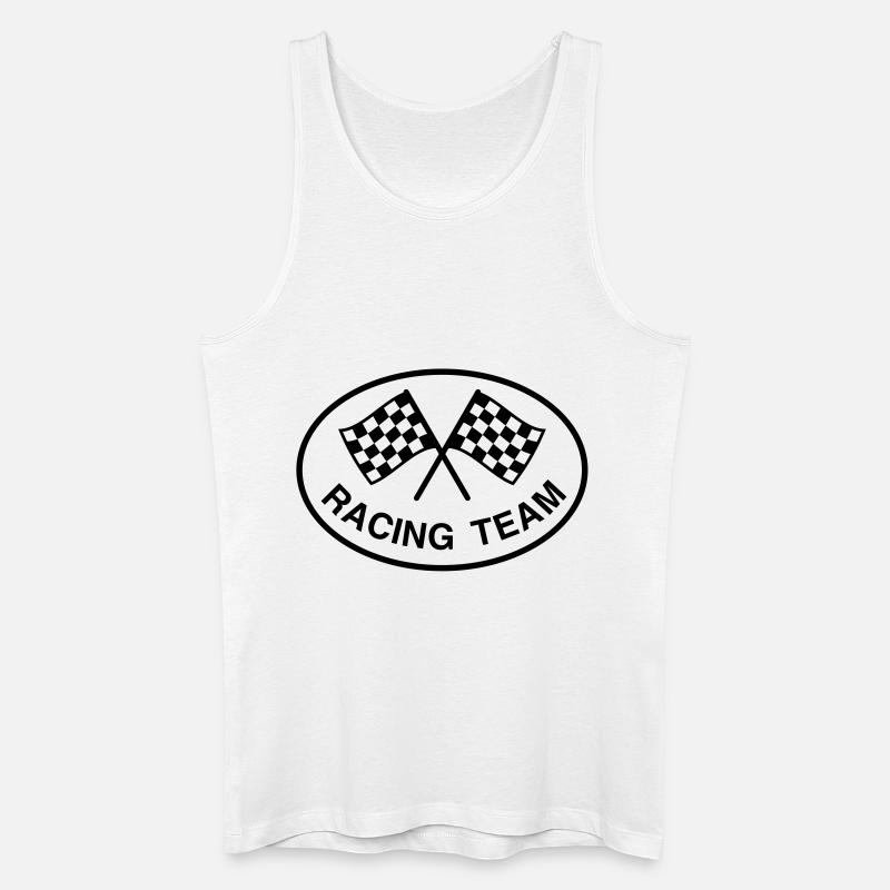 Racing Team, einfarbig - Männer Bio Tank Top - Weiß