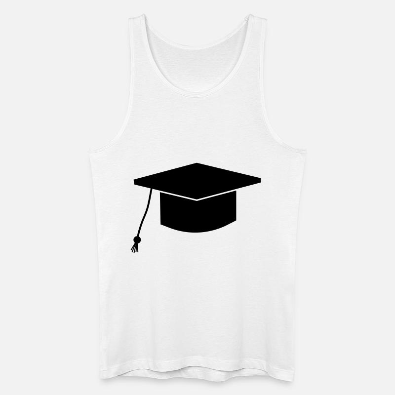 Abschlusshut - Männer Bio Tank Top - Weiß