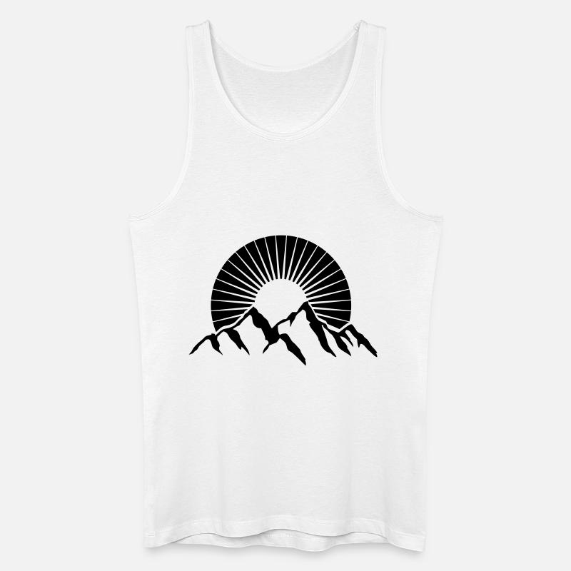 Schöne Berge Mit Sonne - Männer Bio Tank Top - Weiß