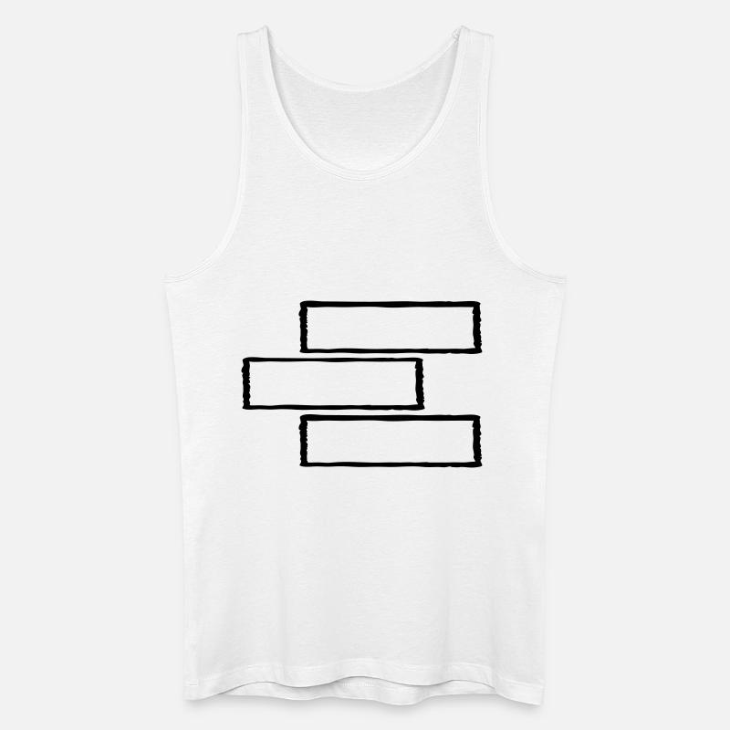 3 rectangular frame - Men’s Organic Tank Top - white