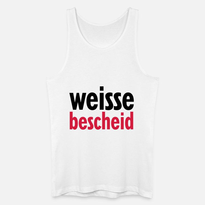 weissebescheid - Männer Bio Tank Top - Weiß