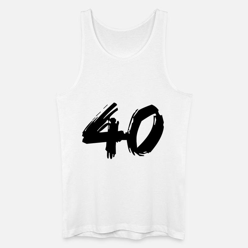 Brushed 40 - Männer Bio Tank Top - Weiß
