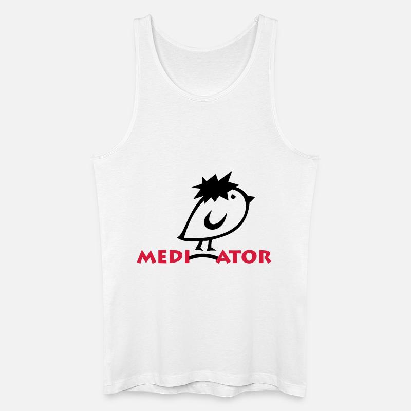 TWEETLERCOOLS - MEDIATOR - Männer Bio Tank Top - Weiß