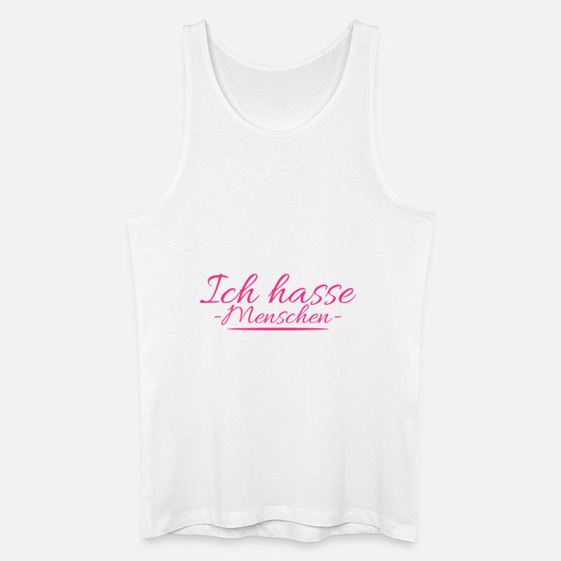 Ich hasse Menschen - Männer Bio Tank Top - Weiß