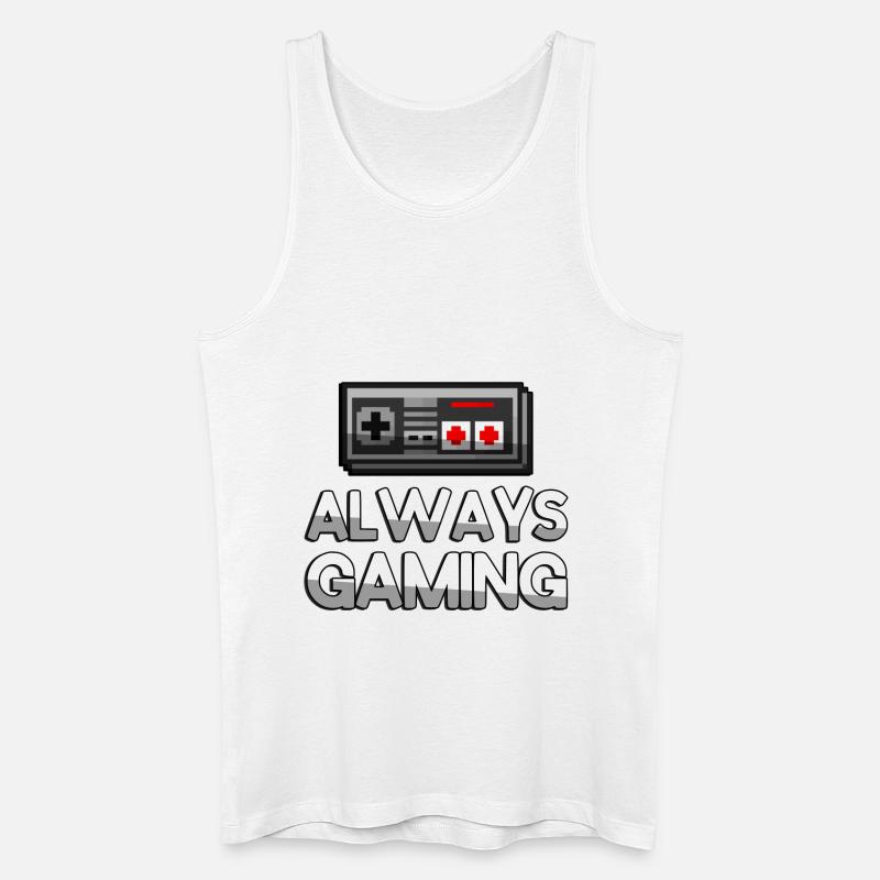 ALWAYS GAMING + NES Controller - Gaming - Männer Bio Tank Top - Weiß