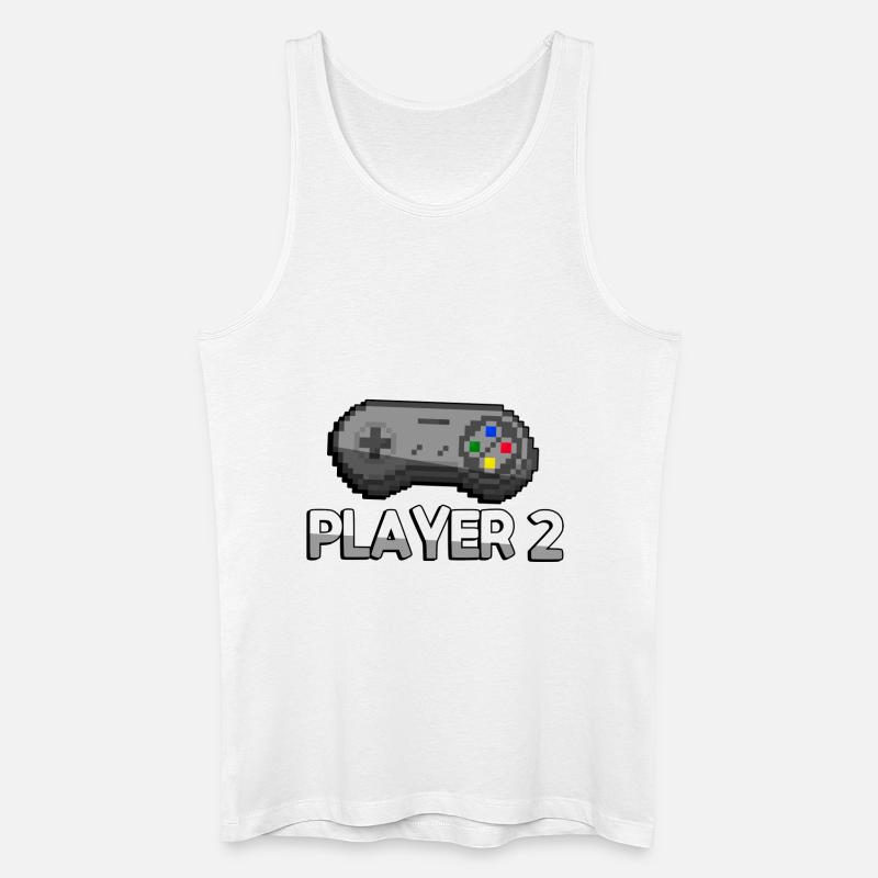 PLAYER 2 + SNES Controller - Gaming - Männer Bio Tank Top - Weiß