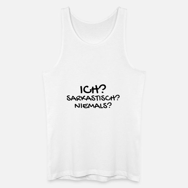 Sarkastisch Sarkasmus - Männer Bio Tank Top - Weiß