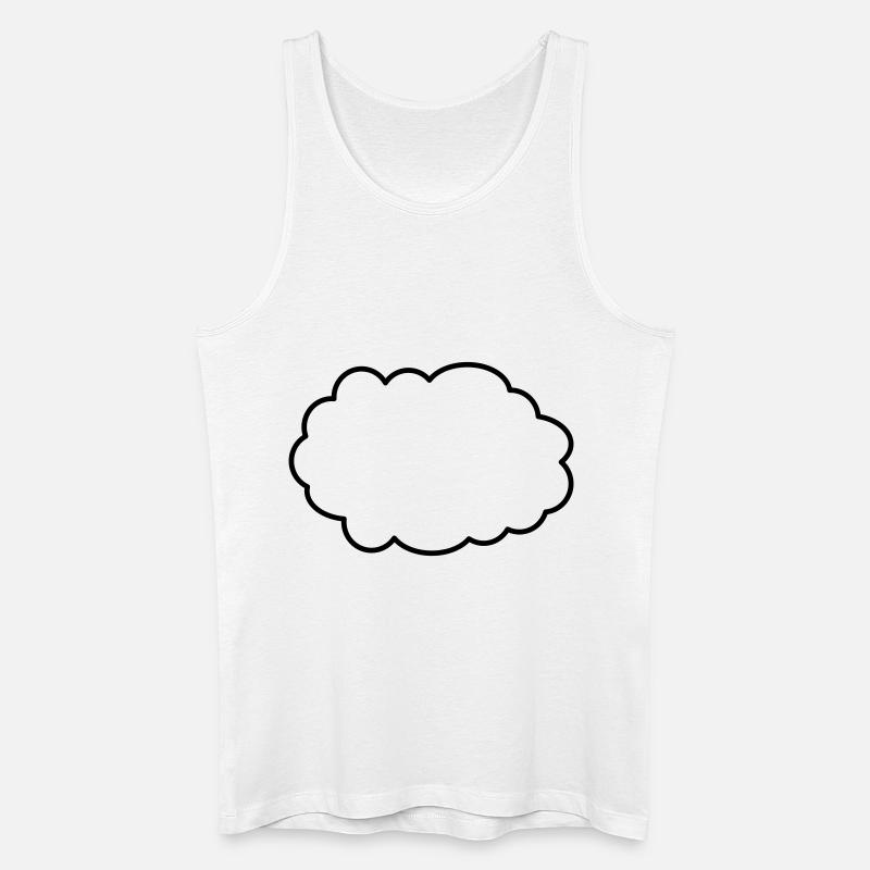 Wolke - Männer Bio Tank Top - Weiß