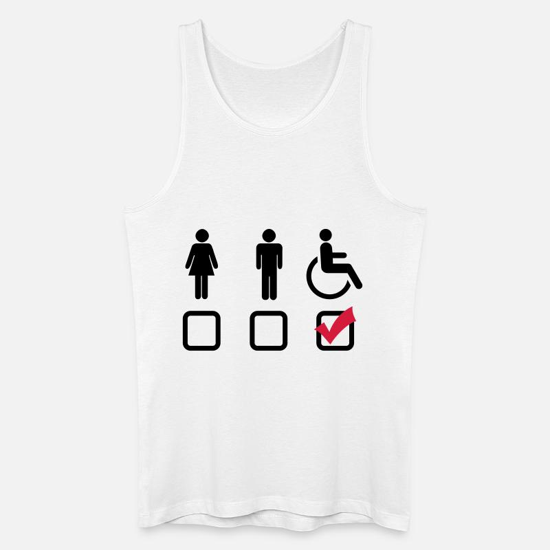 Behindert Rollstuhl - Männer Bio Tank Top - Weiß