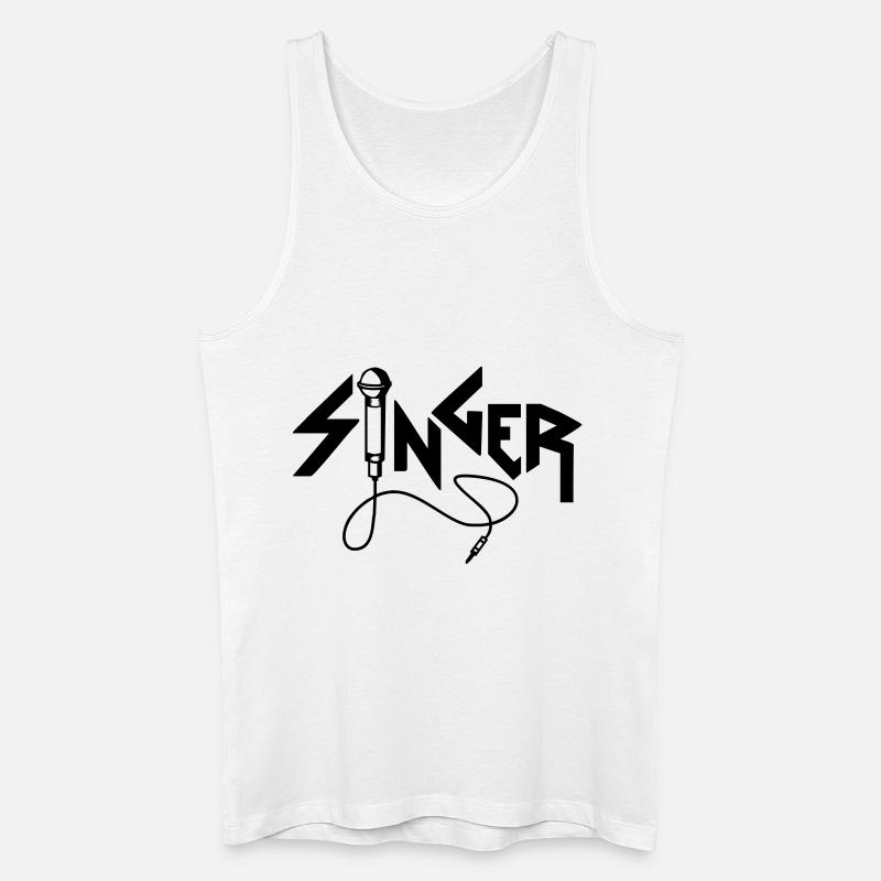 singer - Männer Bio Tank Top - Weiß