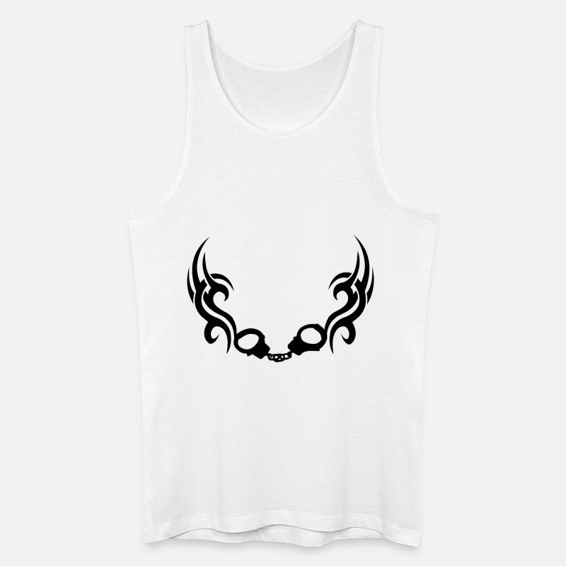 Handschellentrible - Männer Bio Tank Top - Weiß