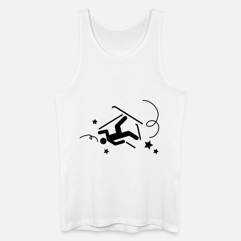 Ski Accident - Männer Bio Tank Top - Weiß