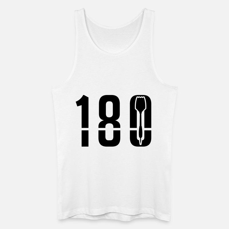 darts_180_ya1 - Männer Bio Tank Top - Weiß