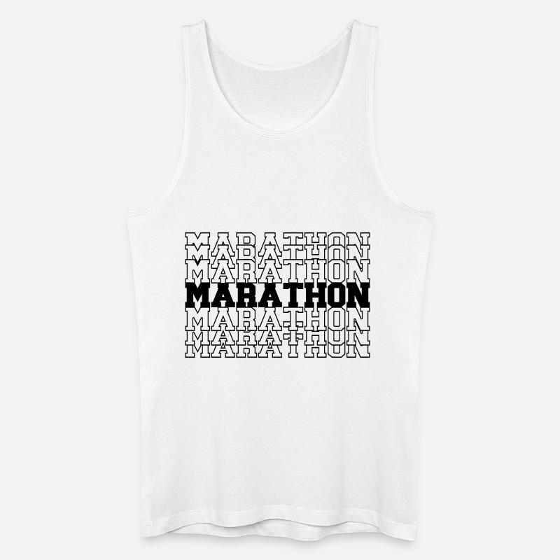 Marathon - Männer Bio Tank Top - Weiß