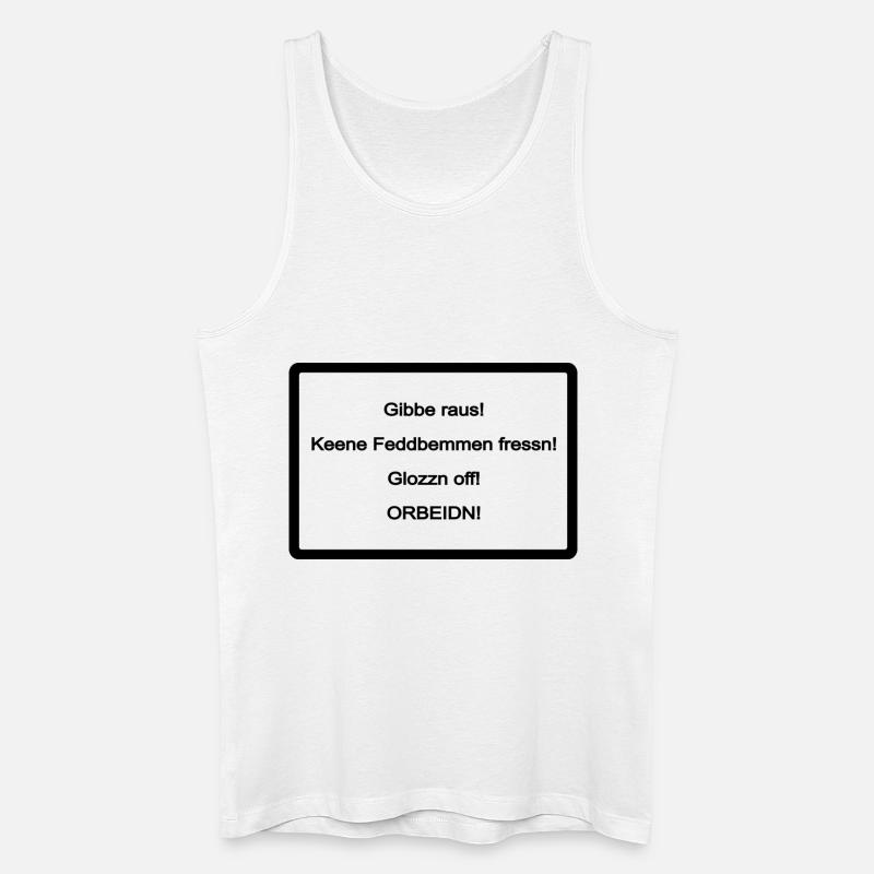 Sachsen Schild - Männer Bio Tank Top - Weiß