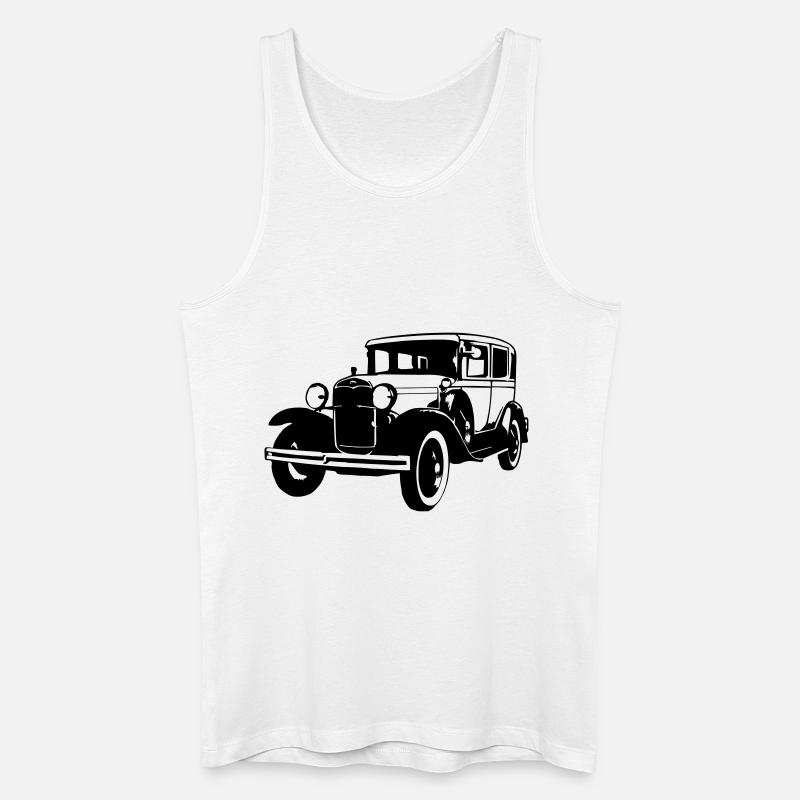 Oldtimer Limousine - Männer Bio Tank Top - Weiß