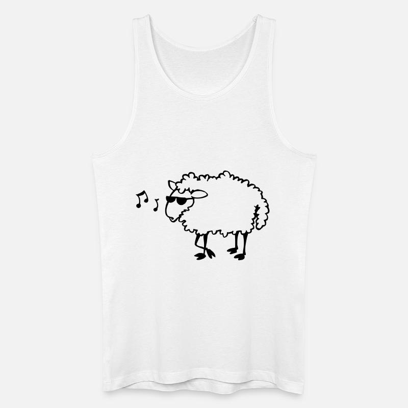 Bespectacled Schafe - Männer Bio Tank Top - Weiß