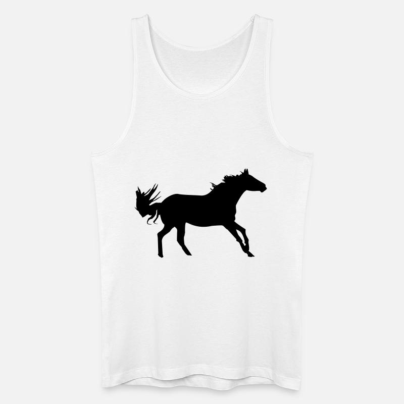 pferd - Männer Bio Tank Top - Weiß