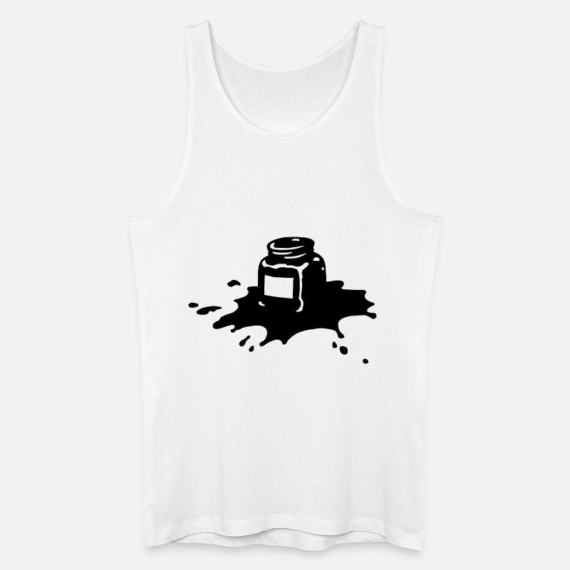 Tuschenapf - Männer Bio Tank Top - Weiß