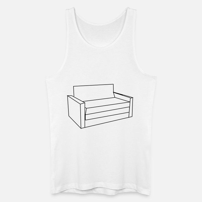 Sofa - Männer Bio Tank Top - Weiß