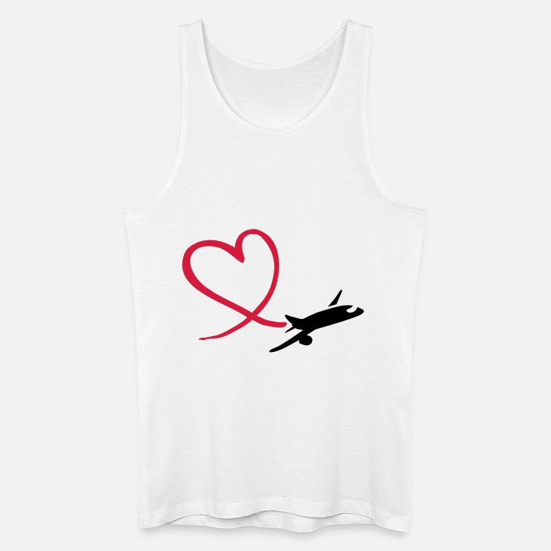 Flugzeug - Männer Bio Tank Top - Weiß