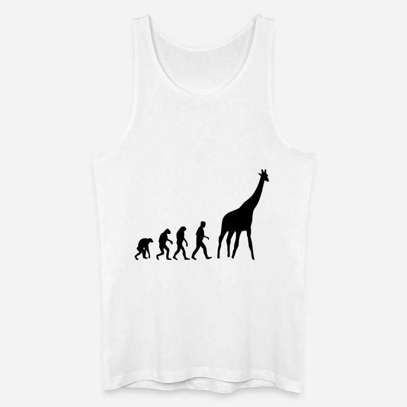 giraffe evolution - Men’s Organic Tank Top - white