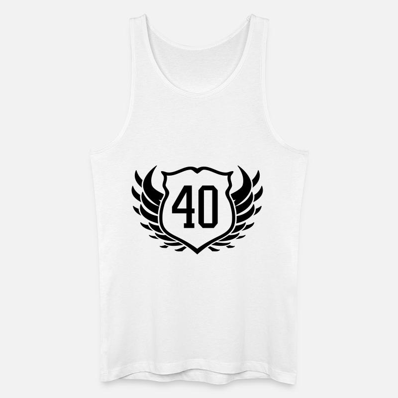 40 - Männer Bio Tank Top - Weiß