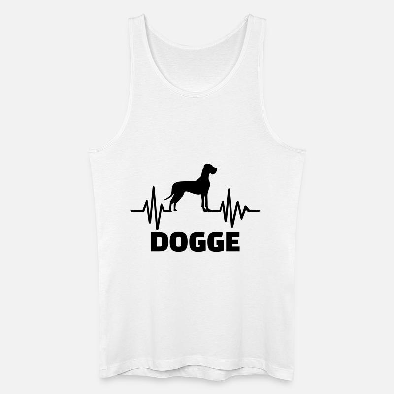 Dogge - Männer Bio Tank Top - Weiß