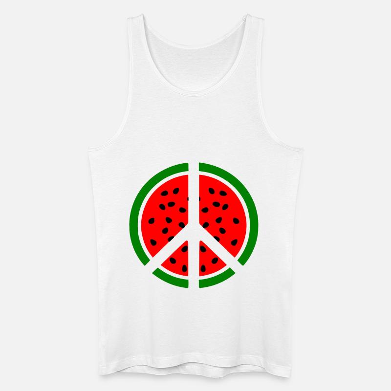 Wassermelone melone peacezeichen - Männer Bio Tank Top - Weiß