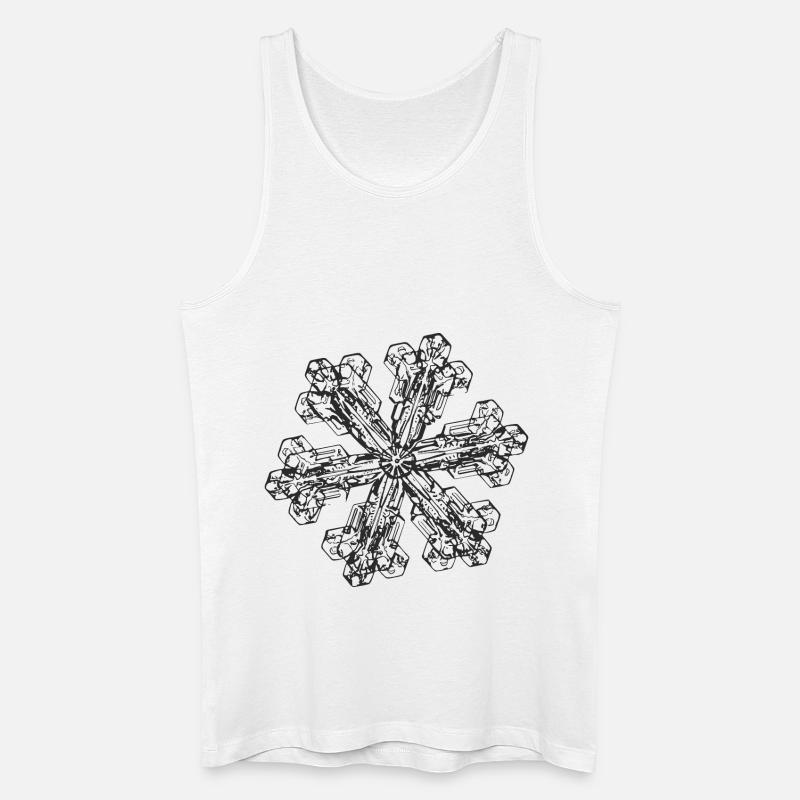 snowflake 3 black - Männer Bio Tank Top - Weiß