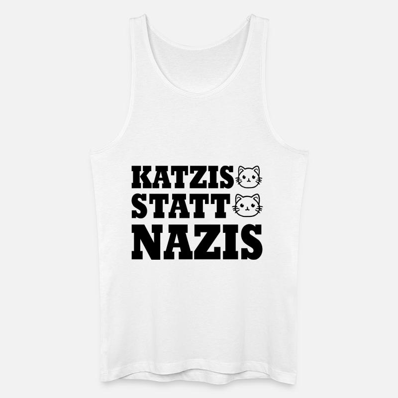 katzis statt nazis - Männer Bio Tank Top - Weiß