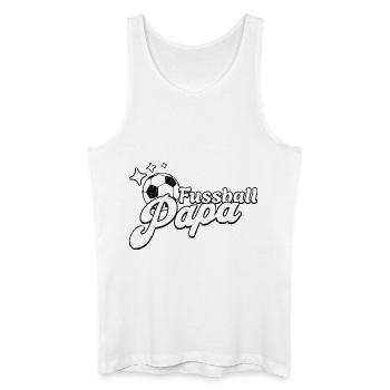 Cooles Fussball Papa Design für echt Fußball Fans - Männer Bio Tank Top - Weiß - Vorne