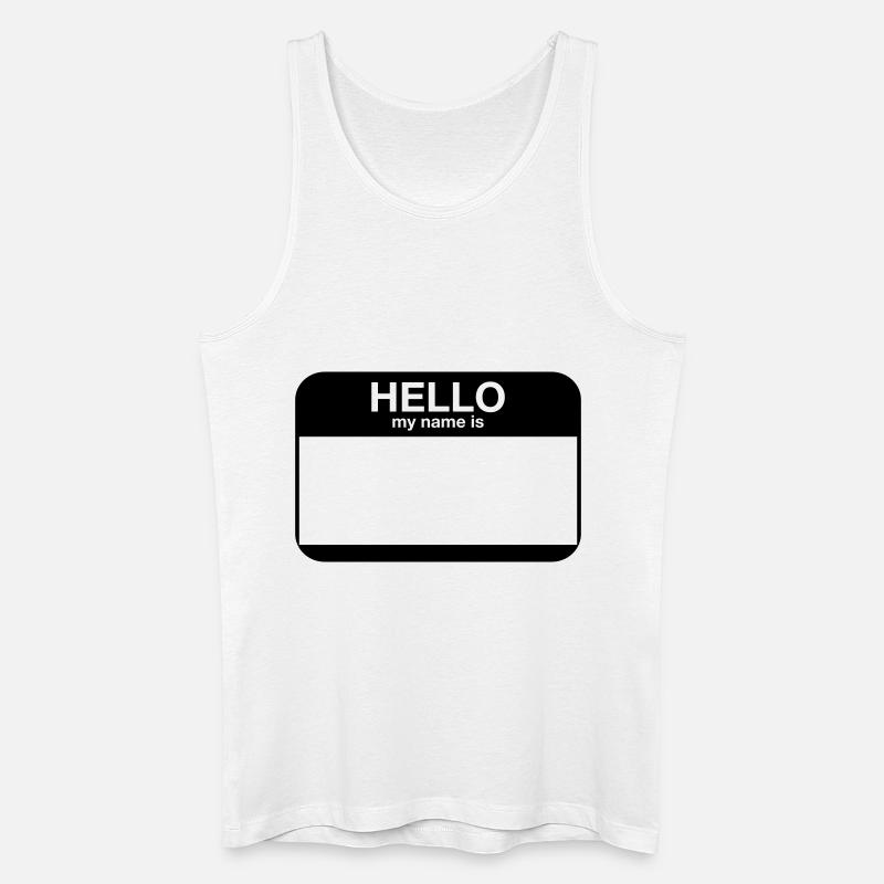 hello my name is - Männer Bio Tank Top - Weiß