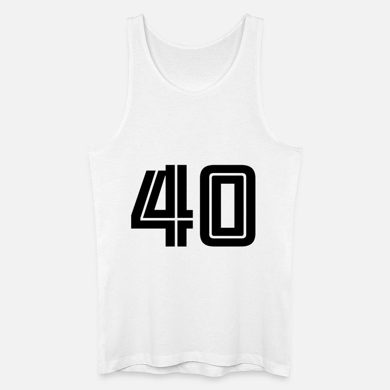 40 - Männer Bio Tank Top - Weiß
