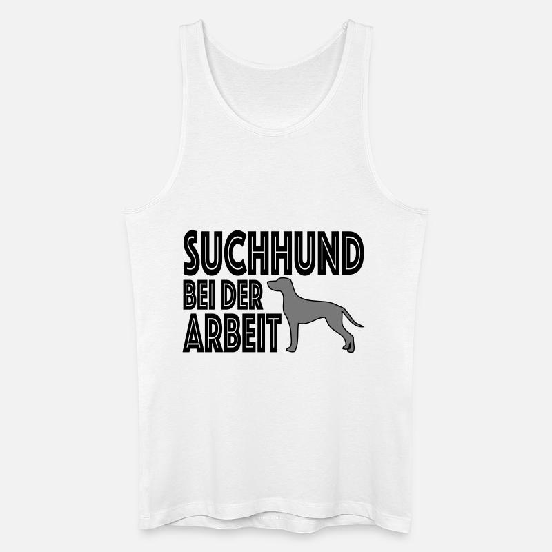 Suchhund - Männer Bio Tank Top - Weiß