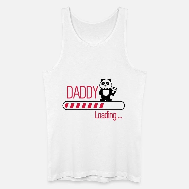 daddy loading - Männer Bio Tank Top - Weiß