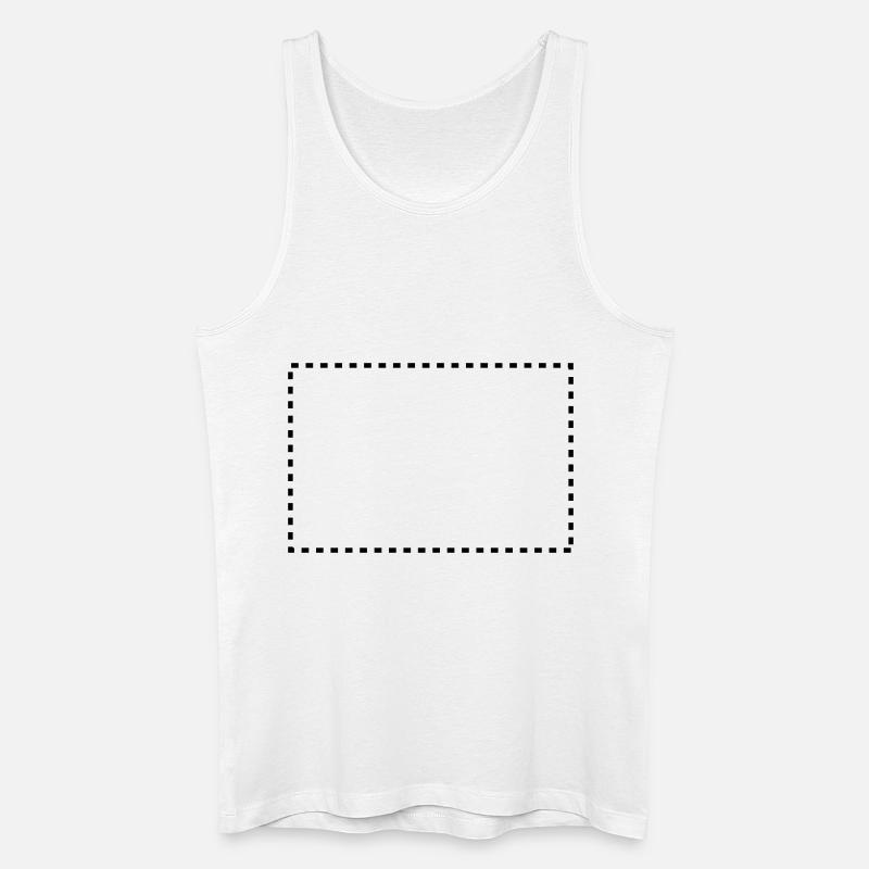 dashed_square_1c - Männer Bio Tank Top - Weiß