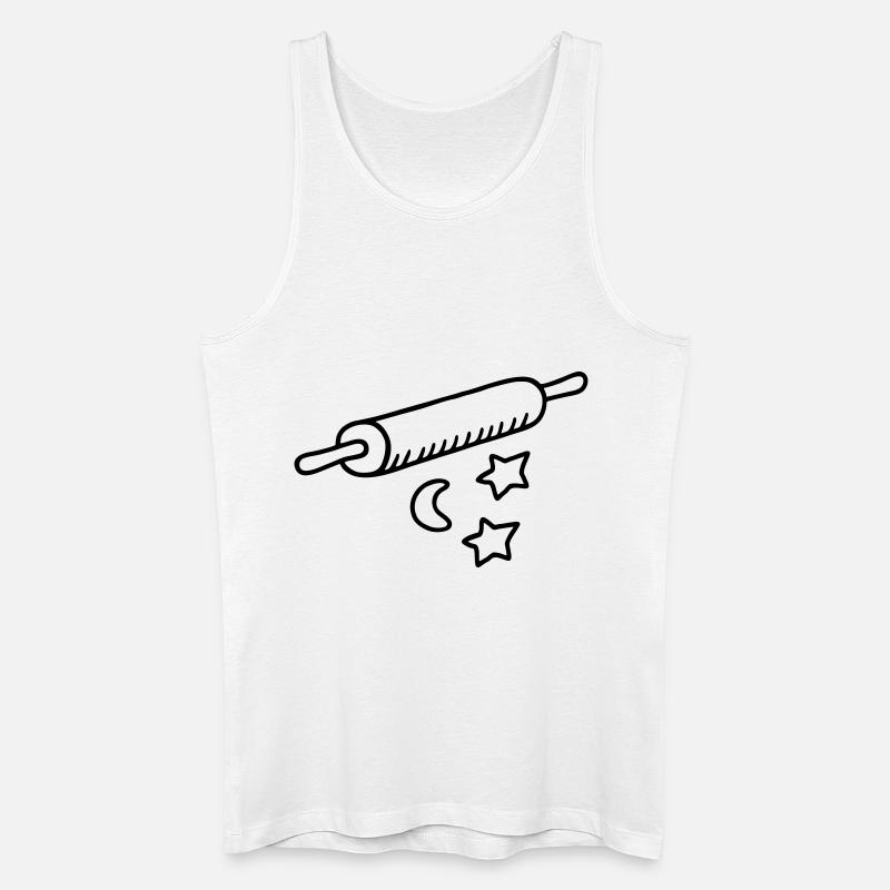 Plätzchen backen - Nudelholz - Männer Bio Tank Top - Weiß